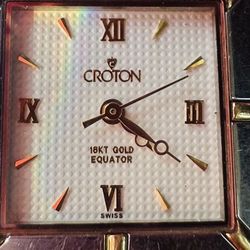 Croton Equator womans  Watch 18k Yellow Gold Stainless Steel Quart Very