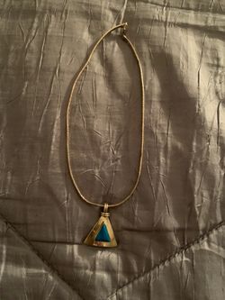 Sterling silver snake chain and slider turquoise