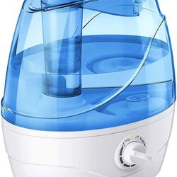 Cool Mist Humidifiers, 2.2L Quiet Ultrasonic Humidifiers Easy to Clean Air Humidifier with 360°Nozzle, Auto Shut-Off, Adjustable Mist Output and Long 
