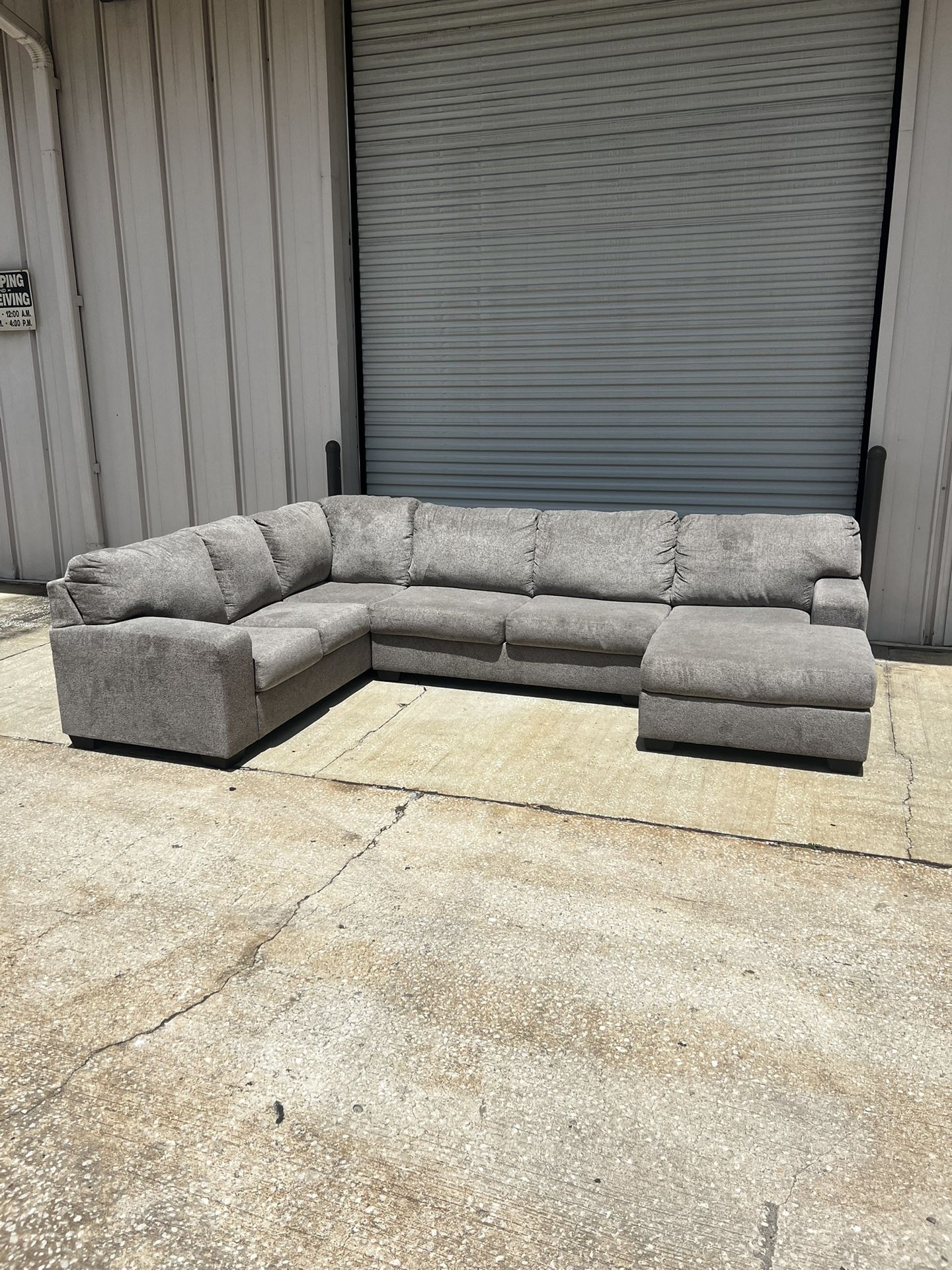 Light Gray U-Shaped Sectional Couch