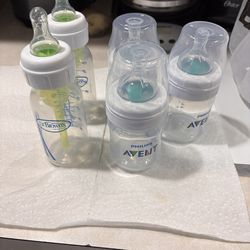 5 Baby Bottles Bundle – Dr. Brown’s + Philips Avent – Sterilized & Ready