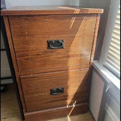 Wooden filing cabinet