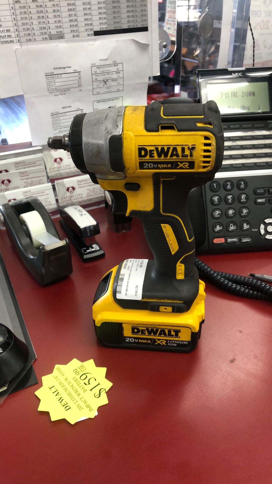 96091 Dewalt DCF890 20v Lithium Ion 3/8” Impact Wrench W/ 4.0ah Battery 590259
