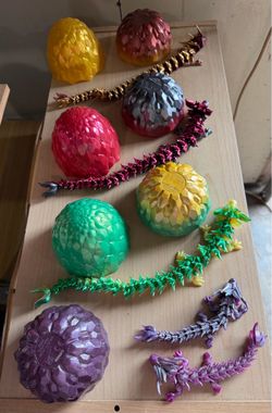 3D Printed Dragon Egg and Dragon