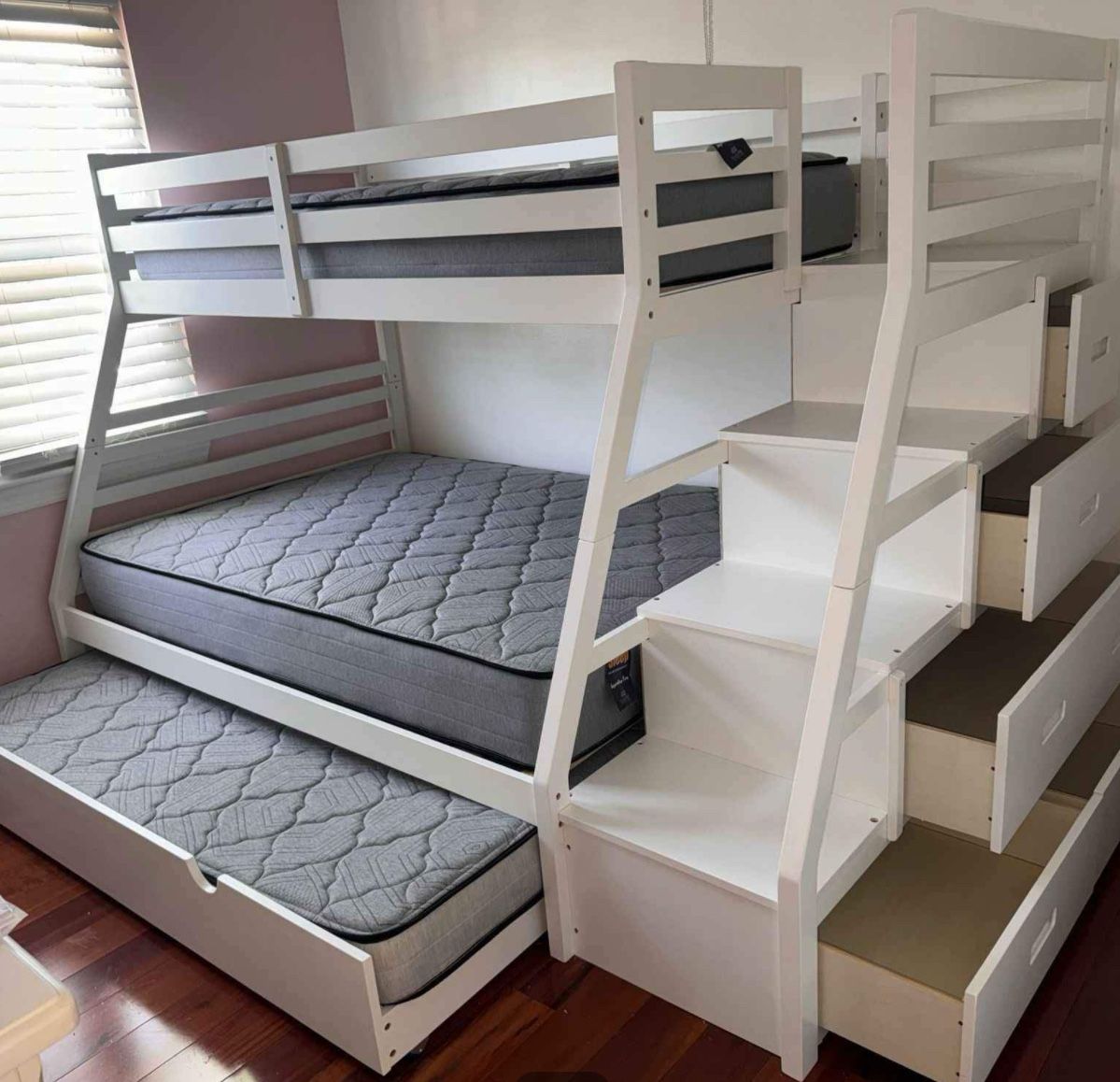 Bunk Beds (( With Steps And Trundle )) Same Day Delivery