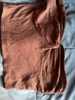 ribbed twist-front tube top