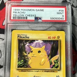 1999 Pikachu yellow cheeks  PSA 9 