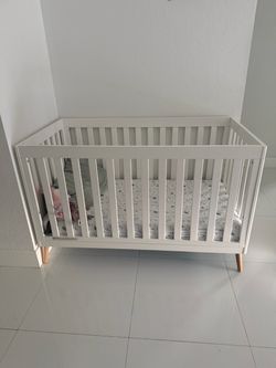 Cuna blanca de madera 3 in 1