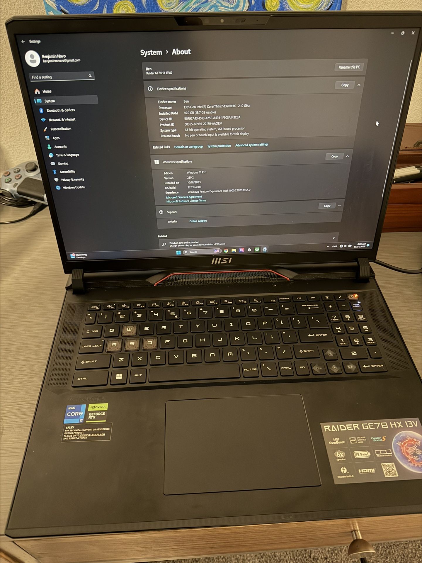 MSI Raider GE78HX 13VG