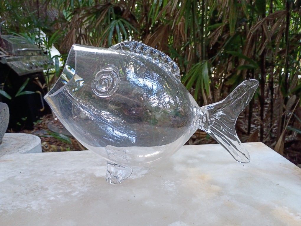MCM Blenko Style Blown Glass Fish