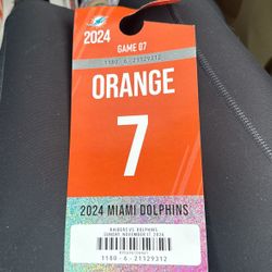 Raiders vs. Dolphins Orange Parking Pass 