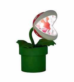 Super Mario Bros Piranha Plant Lamp - Officially Licensed LED Desk Light with Movable Head, Nintendo Collectible, 33cm Tall, USB Powered | Paladone