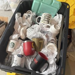 2 bins - Kitchen Bundle – Mugs, Glassware, Plates (Starbucks, Buc-ee’s, more