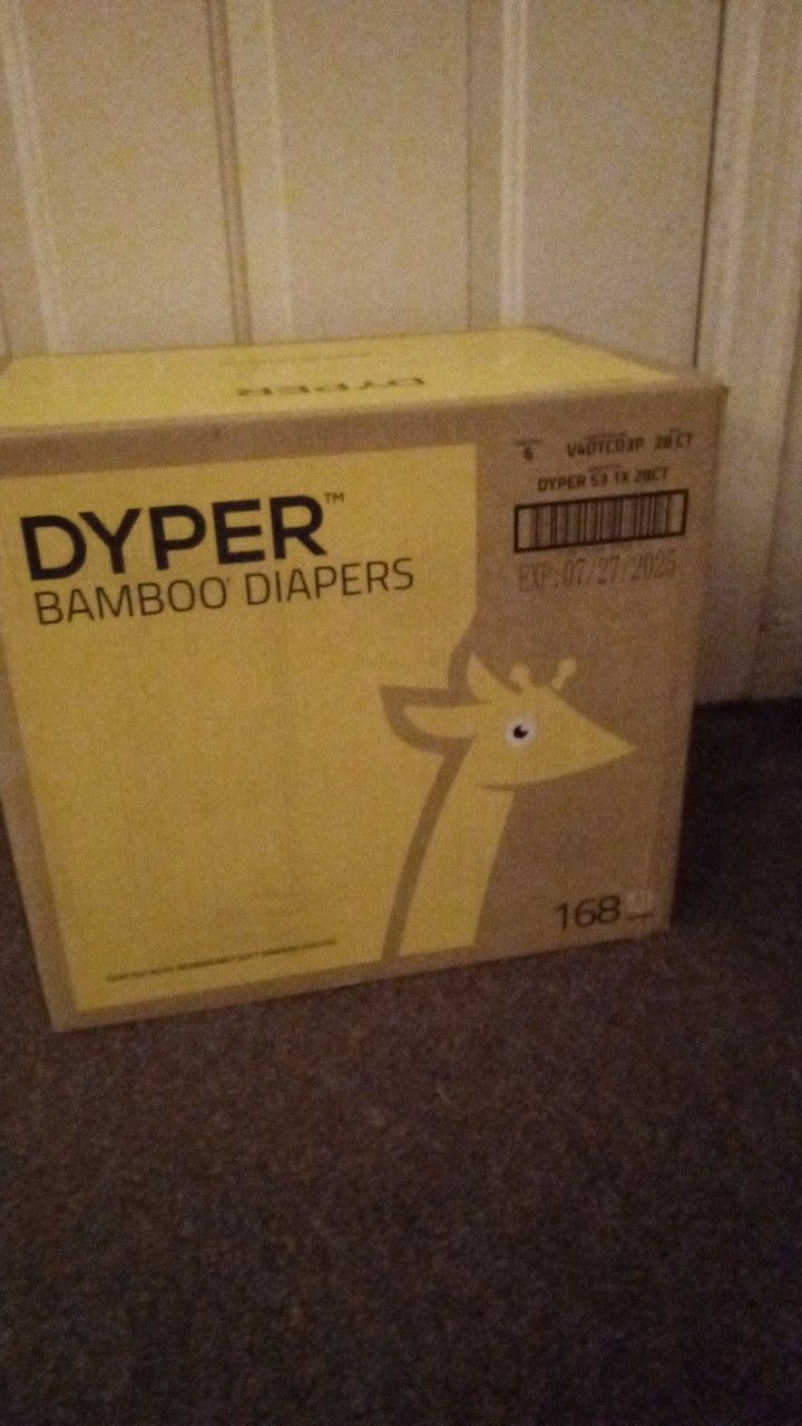 Dyper Bamboo Brand Diapers New  Size 3 Never Opened Size 3 $50.00