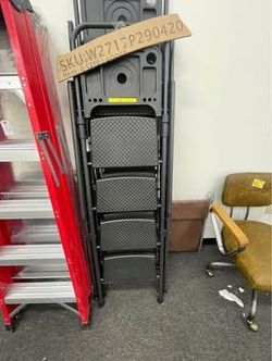 New 4 Step Ladder 6FT Tall Step Ladders Foldable w/ Handrails & Tray Folding Iron Stool Stepladder