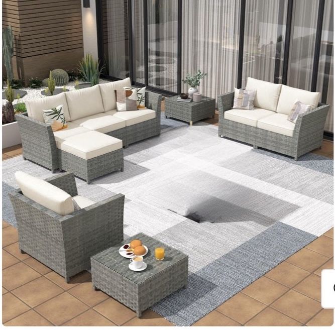 Ovios New Rimaru Series Patio Furniture Set 8 -Piece