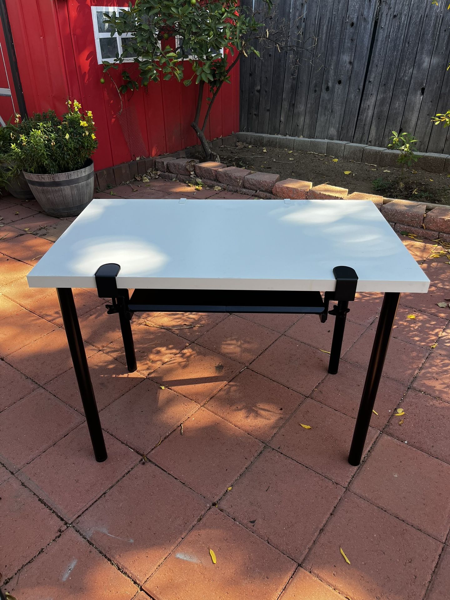 IKEA LINNMON / ADILS DESK WITH KEYBOARD TRAY AND CABLE ORGANIZER