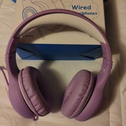 Wired Headphones For Kids Purple 