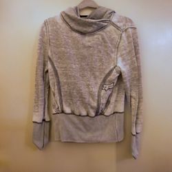 Fox Racing VINTAGE Small Grey Pullover Long Sleeves with hood and hidden pockets