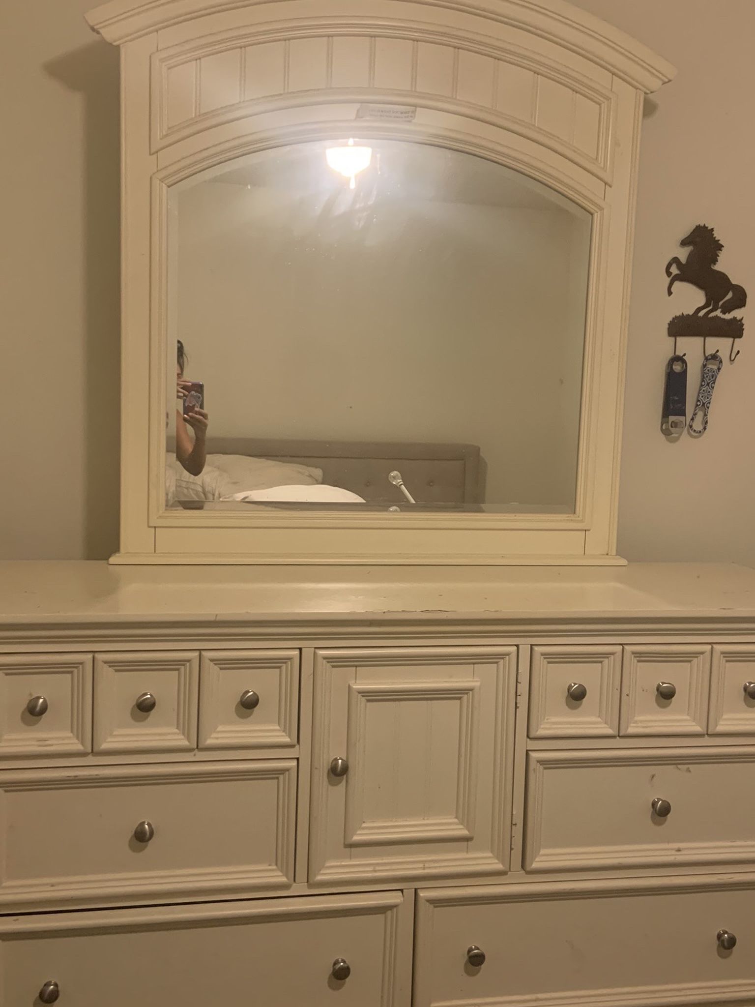 Used 6 Drawer One Cubby Dresser & Mirror