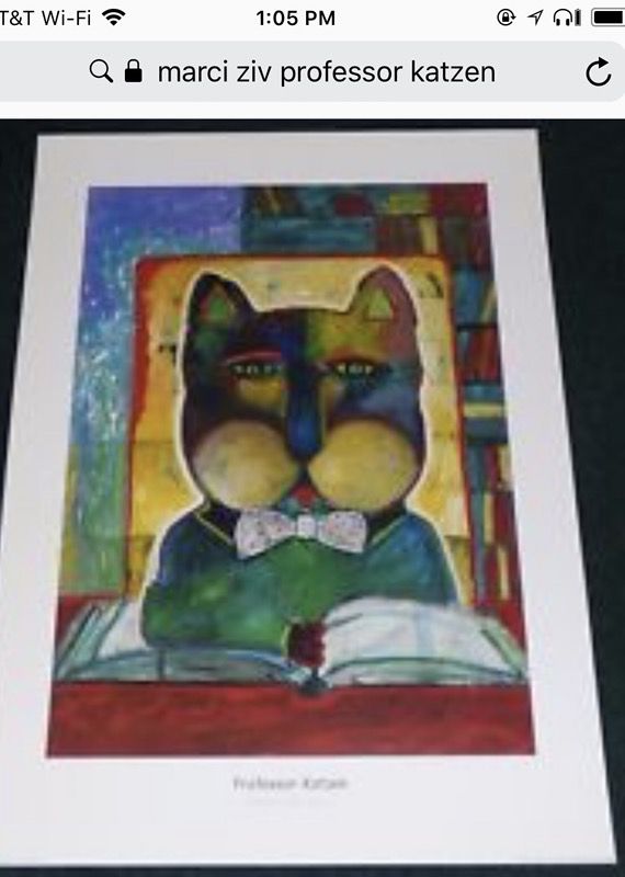Cats set of 2 Collectible Framed Art Prints