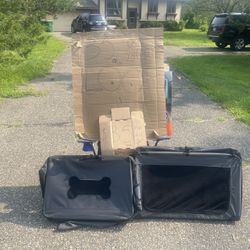 Two Portable Animal Kennels Dog Cat 