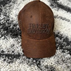 leather harley davidson hat