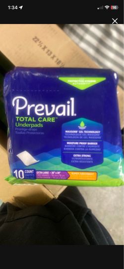 Prevail Total Care Underpads Extra Large 10 Count read description