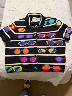 1997 Michael Simon sunglasses cardigan