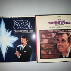 The Tennessee Ernie Ford 40 Beloved Hymns LP Set & The Star Carol Autographed