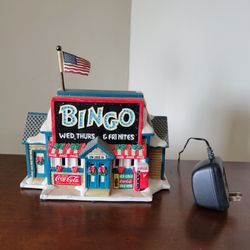 2004 Coca-Cola Town Square Collection "Bingo Hall" ceramic building