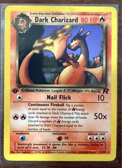 Dark Charizard Pokémon Card Team Rocket 1st Edition Non Holo Near Mint Condition