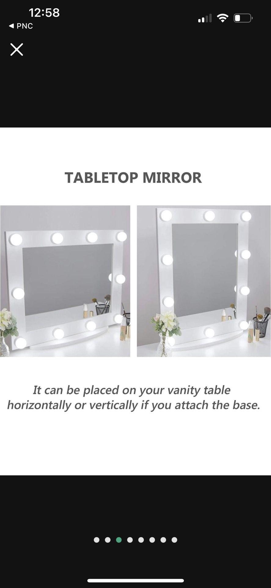 White Vanity Mirror