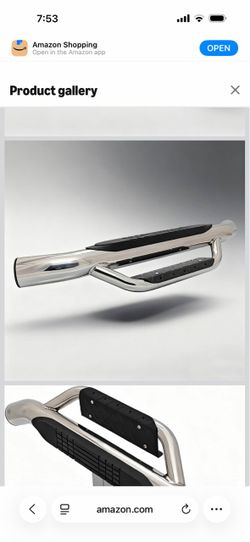 Chrome hitch bar with step