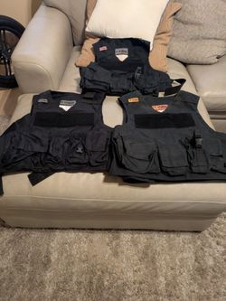 Black Tactical Vest Lot of 3