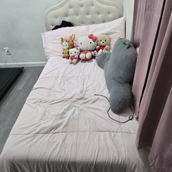 Twin bed frame and mattress