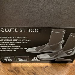 New Billabong Size 10 Surf Booties 5mm 