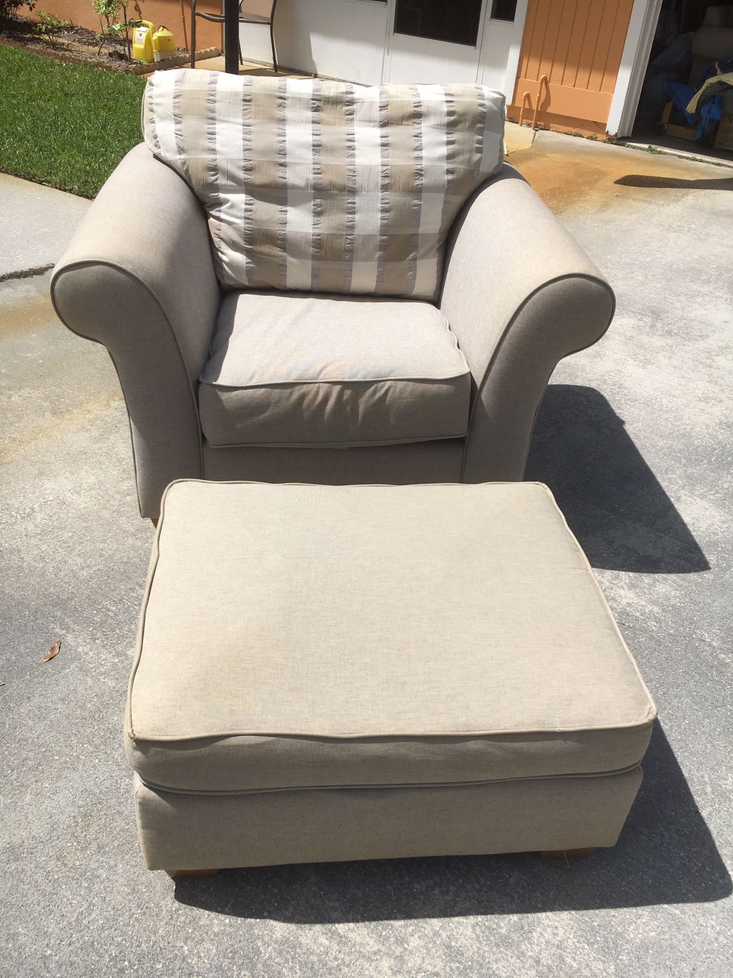 Chair  with matching ottoman 