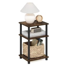 Side Table [NEW, Still in Box], 3-Tier End Table, Open Shelves Night Stand, Bedside Table, Toolless Assembly, for Living Room, Bedroom, Bathroom, Ambe