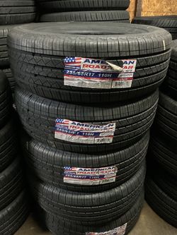 Set of four New 255/65R17 $550 ,  Brand AMERICAN Road Star