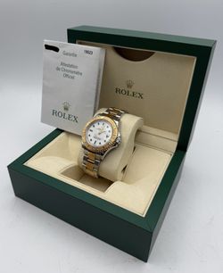 2005 Rolex Yachtmaster Two Tone 18K & Stainless Steel 16623 White Dial (D🐝)