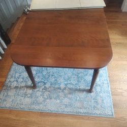 Solid Wood Table With Topper W/ Leaf