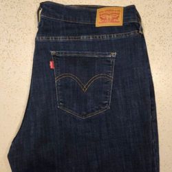 Like New Ladies Plus Size 18W Classic Straight Leg Stretch Denim Jeans