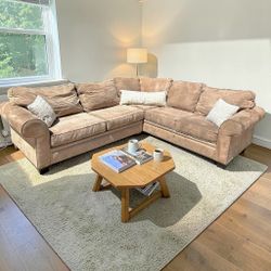 Light Brown Sectional Couch 