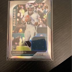 Jalen Hurts Silver Prism Rookie Memorabilia 