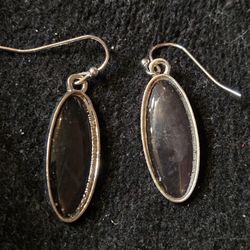 black enamel earrings