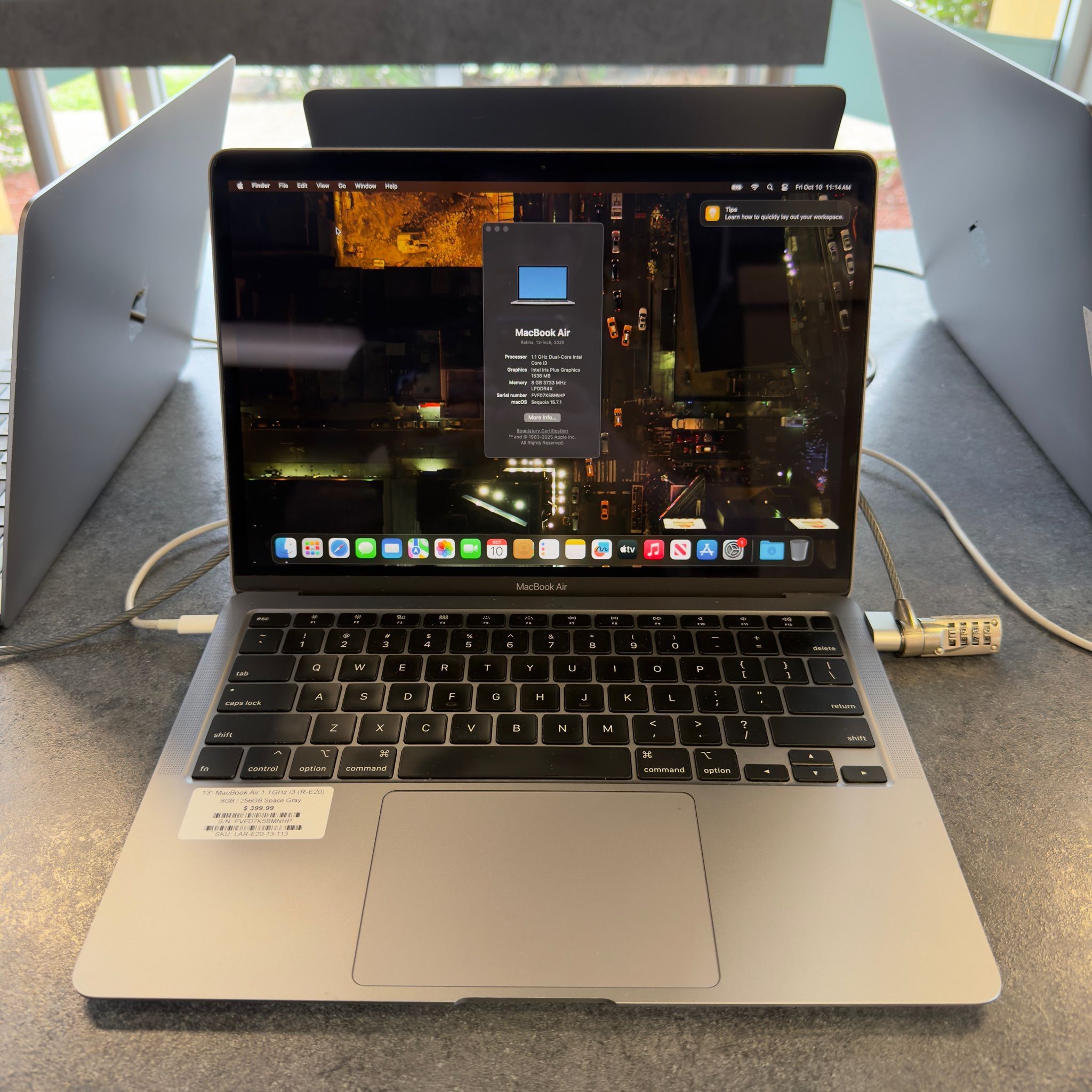 13" MacBook Air 1.1GHz i3 (R-E20) | 8GB RAM | 256GB SSD | Space Gray