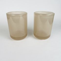 Blush Cream Color Votive Candle Holders Set of 2 4.5 Inch Kirkland EUC