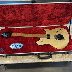 EVH Wolfgang Standard Gold Sparkle electric guitar  with EVH hard case