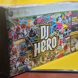 DJ Hero Turntable Kit (Xbox 360, 2009) Wireless Controller with  Game [CIB]